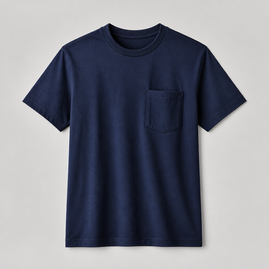 Navy Blue Pocket Tee
