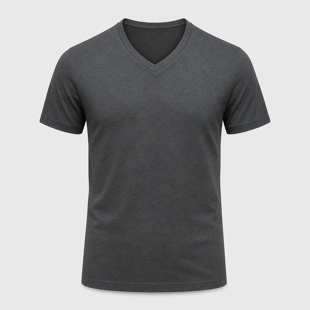 Charcoal Grey V-Neck Tee
