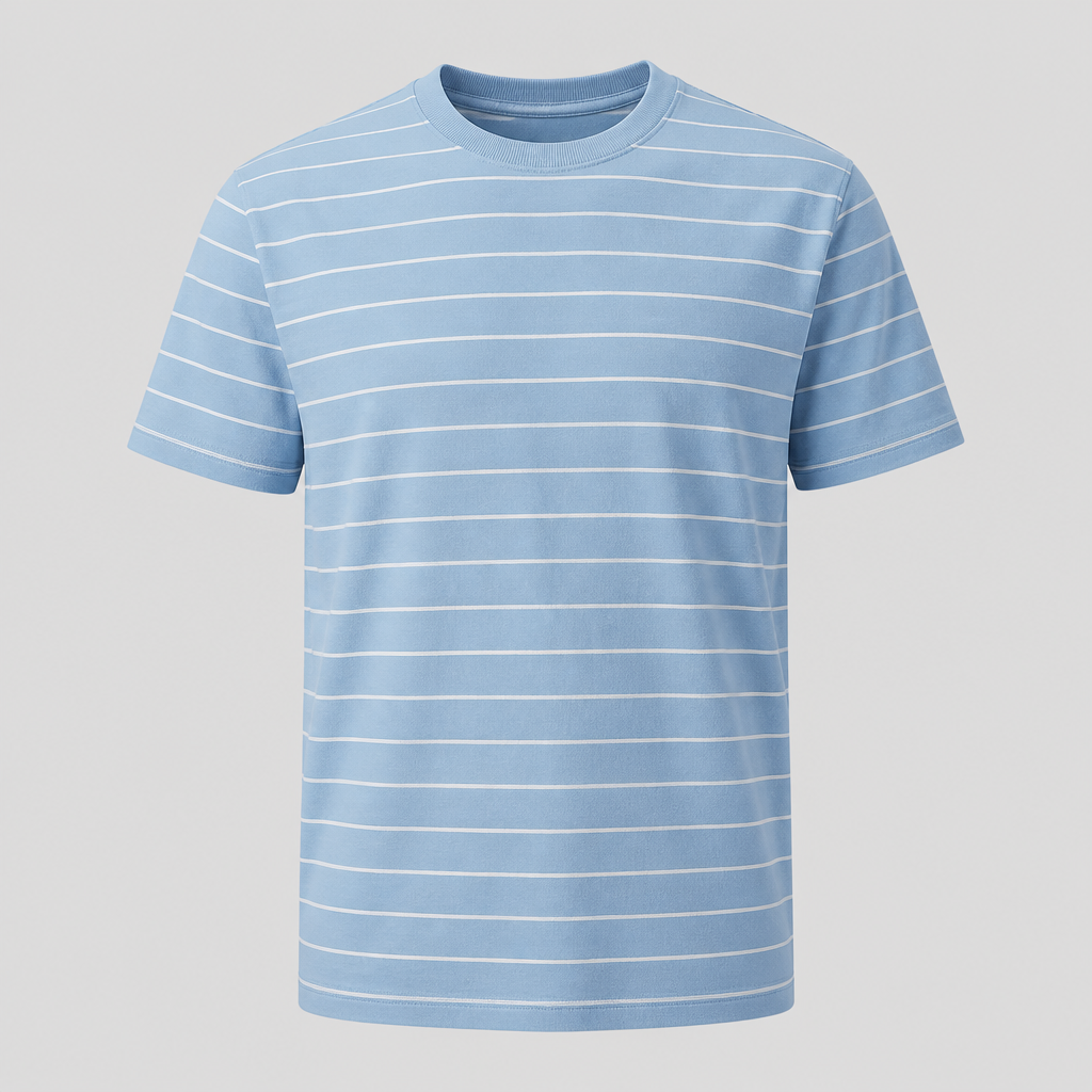 Sky Blue Striped Tee