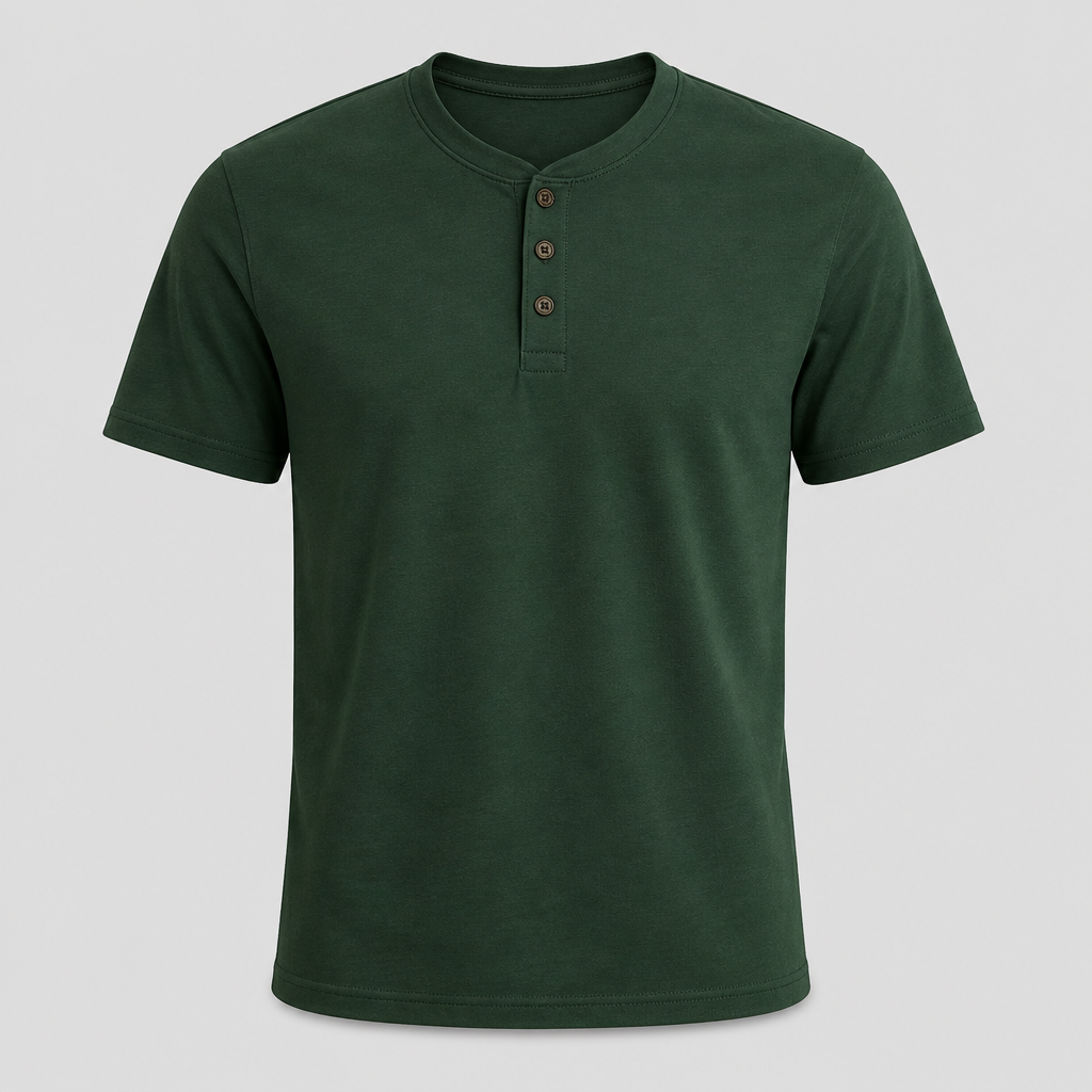 Forest Green Henley Tee