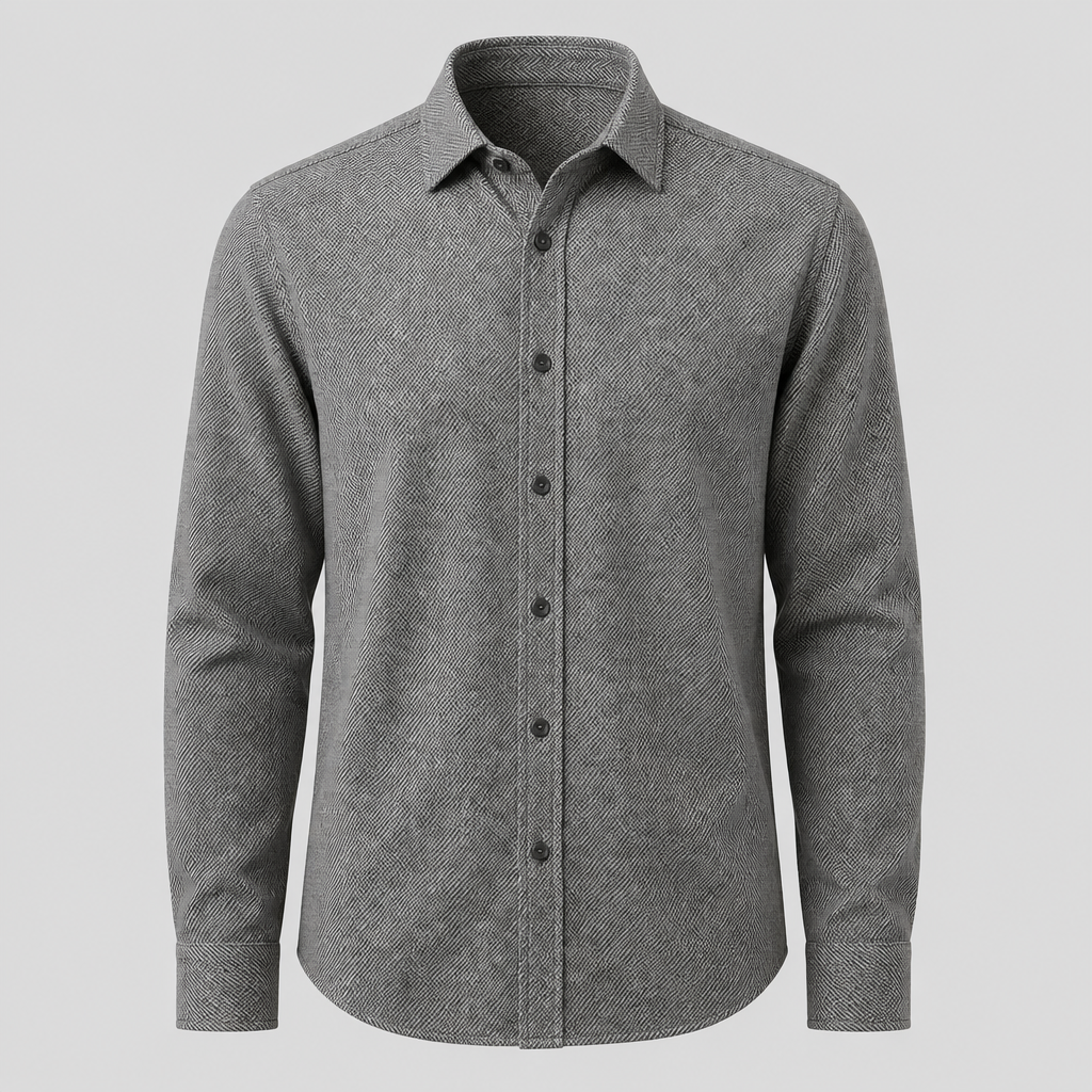 Grey Herringbone Shirt
