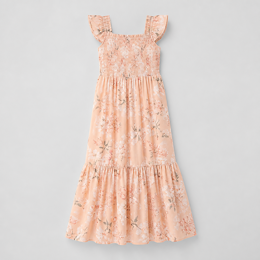 Peach Floral Maxi