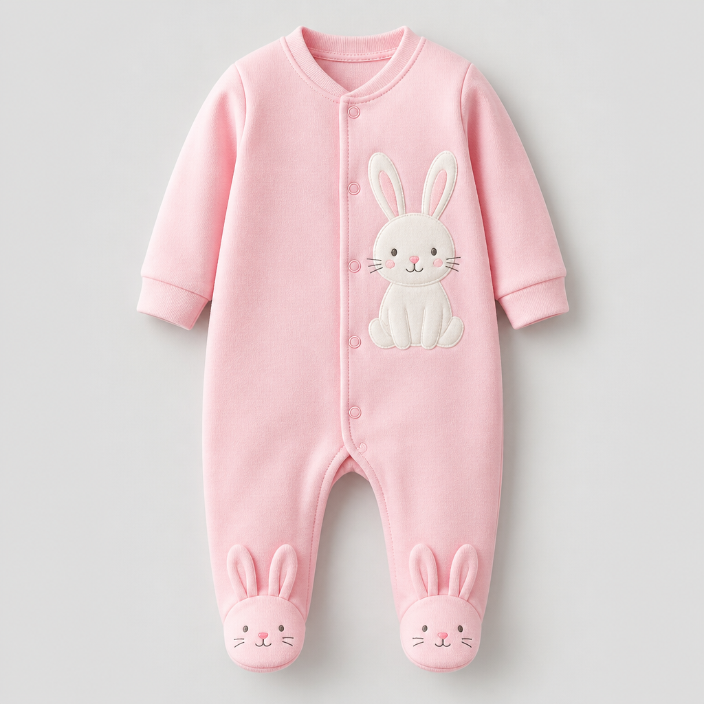 Pink Bunny Sleepsuit